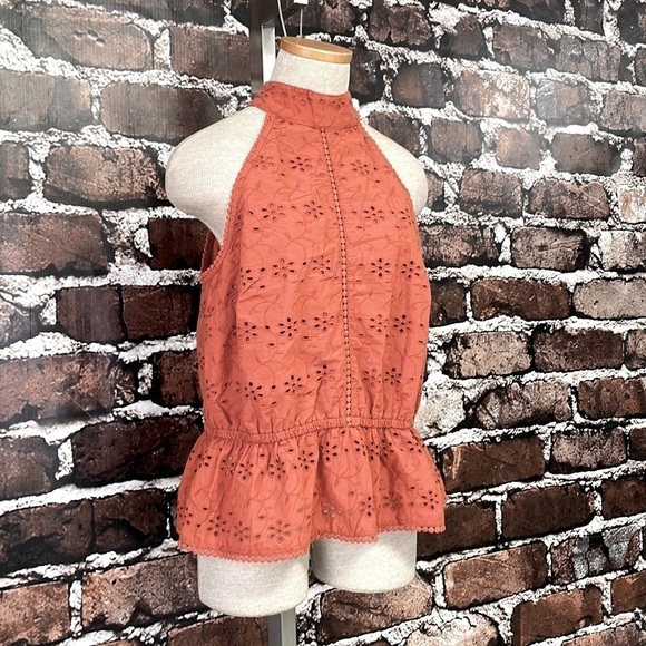 Ryegrass Tank Top NWT Embroidery Floral Eyelet Orange Size 2X - Picture 9 of 17